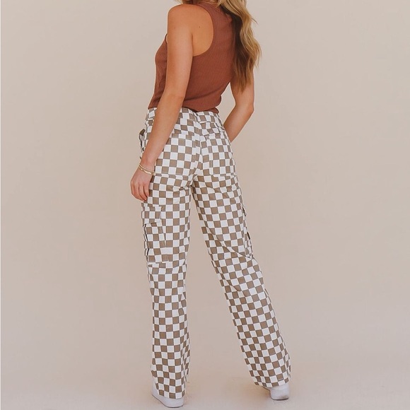 XO mandySue checked pants - Picture 1 of 3